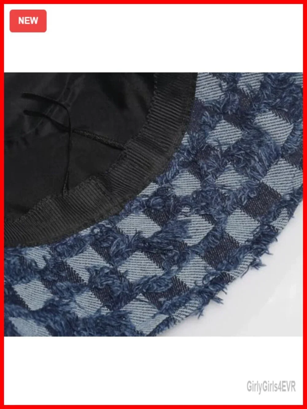 Vintage Wash Cotton Bucket Hat Checkerboard Fishermen Sun Cap